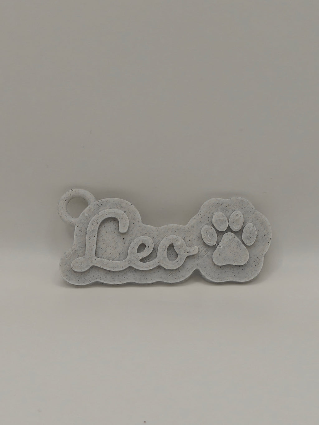 Llavero personalizado de mascota con nombre y huella