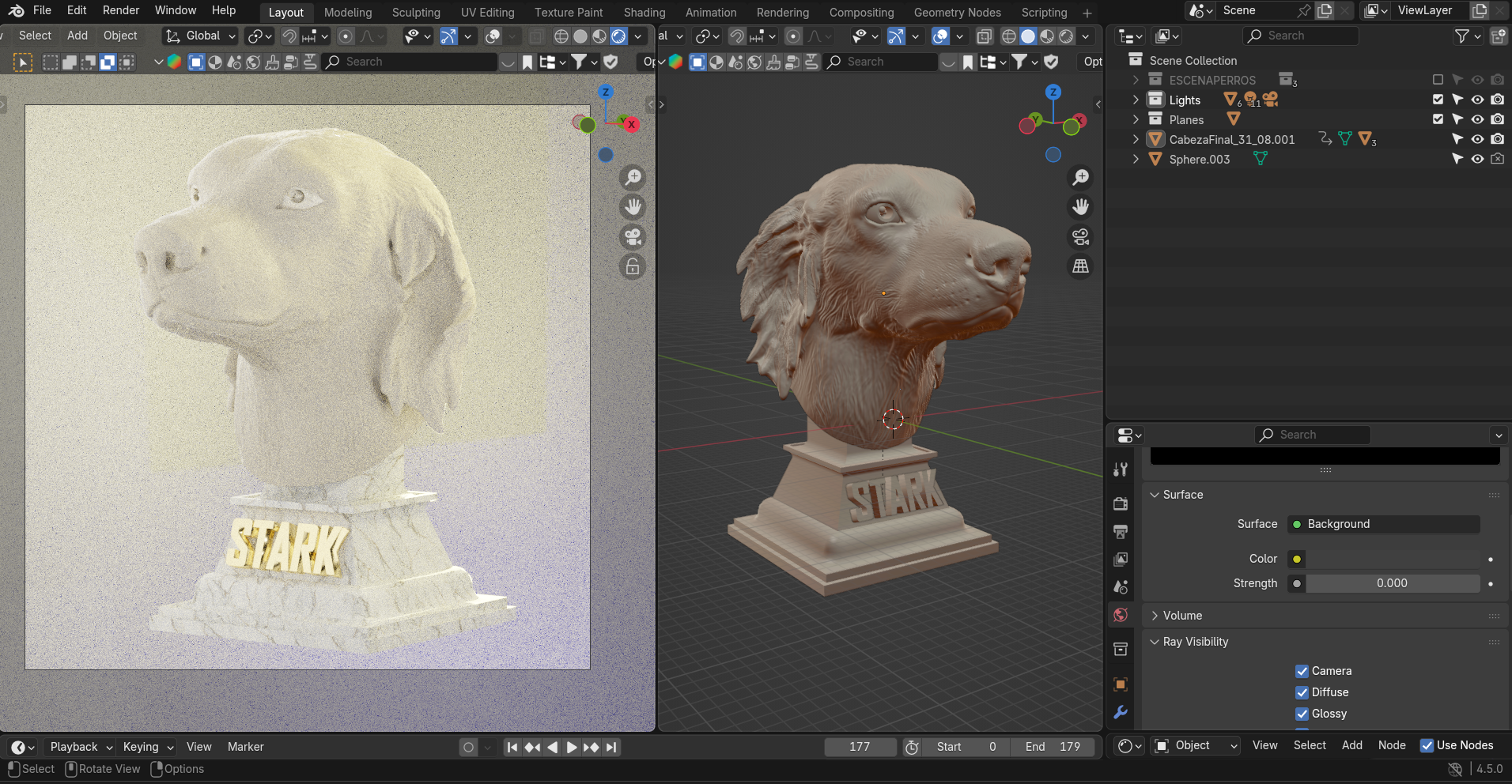 Escultura mascota 3D